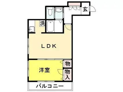 シティホームズV(1LDK/1階)の間取り写真