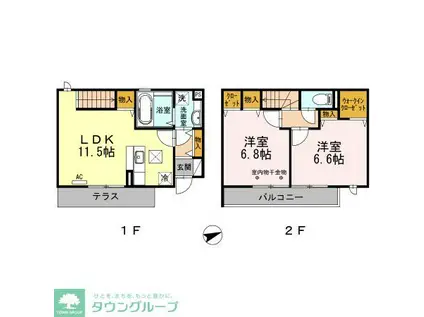 コンソラータ(2LDK/1階)の間取り写真