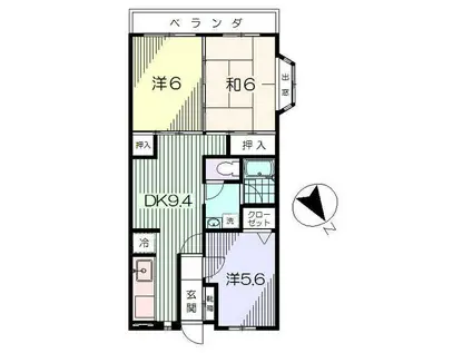 アムール港南(3DK/3階)の間取り写真