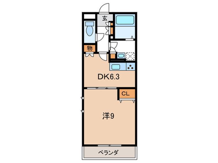 TH-MAISON MIYOSHI KAMI(1DK/1階)の間取り写真