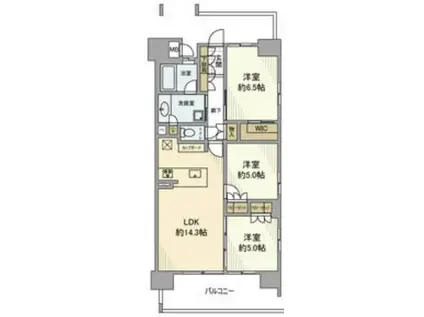 プラセシオン千種自由ヶ丘(3LDK/11階)の間取り写真