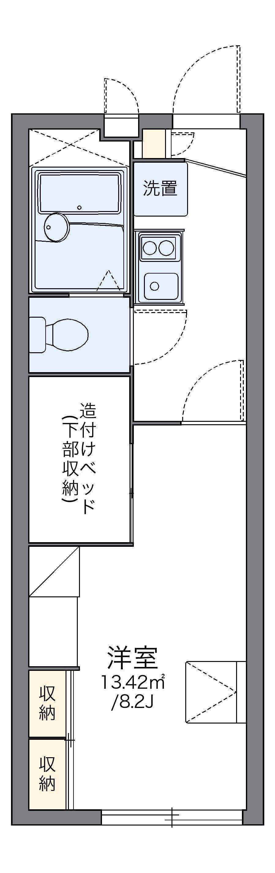 レオパレス御堀II(1K/1階)の間取り写真