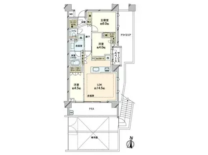 GROOVE上甲子園(1SLDK/2階)の間取り写真