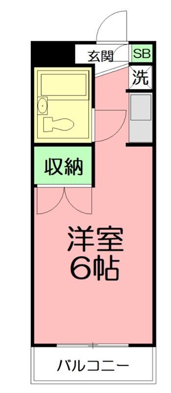 トップ桜ヶ丘第5(ワンルーム/3階)の間取り写真