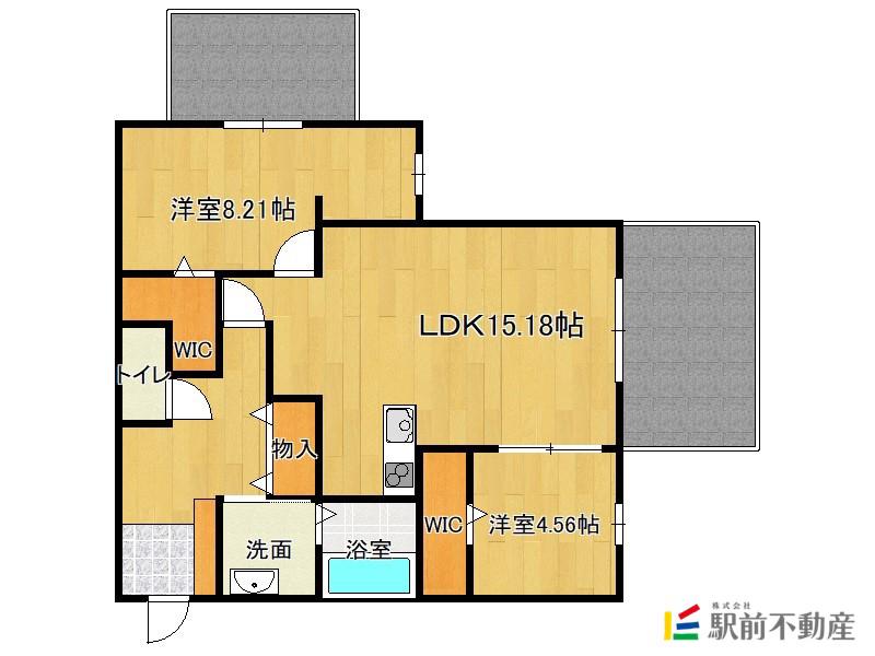 グランドメゾンHEIWA(2LDK/1階)の間取り写真