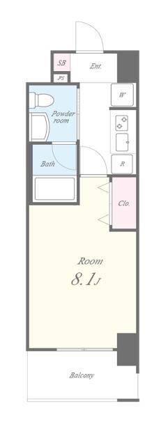 RESIDENCE OMIYA HIKAWASANDO(1K/11階)の間取り写真