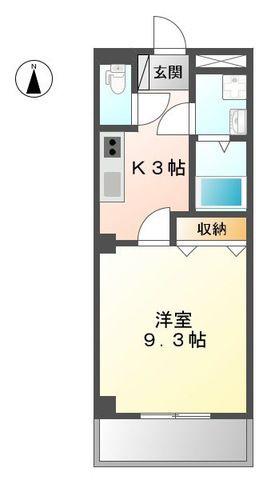 サクセスON(1K/1階)の間取り写真