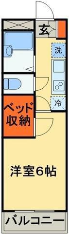 レオパレスブルームスミ(1K/3階)の間取り写真