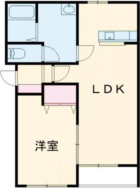 ル・ヴァンクレール(1LDK/4階)の間取り写真