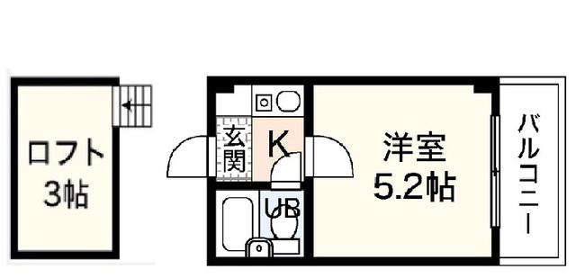 メゾンナカノ(1K/2階)の間取り写真