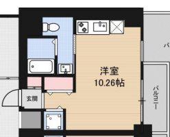 FEEL三国(1K/5階)の間取り写真