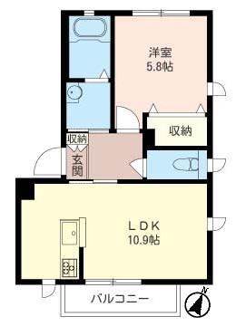 シャーメゾン プルミエール SHAMAISON(1LDK/1階)の間取り写真