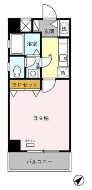 ヒルトップ成増(1K/4階)の間取り写真