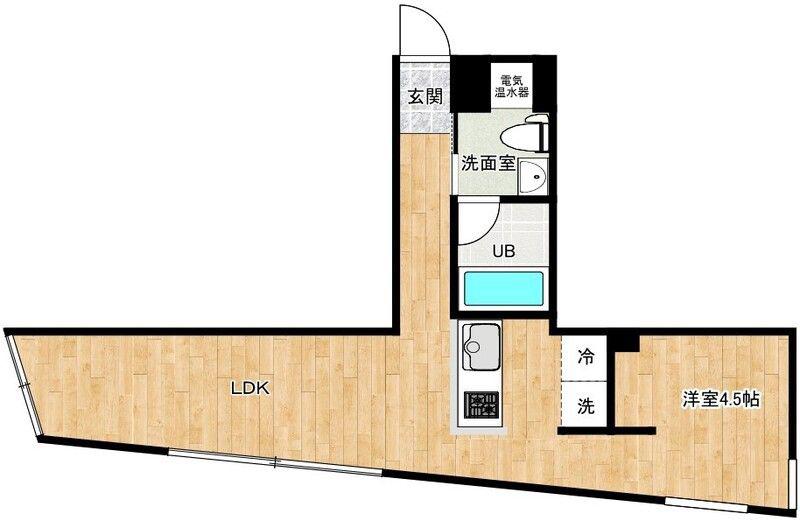 MONCLE SAKURA SHINMACHI(ワンルーム/1階)の間取り写真