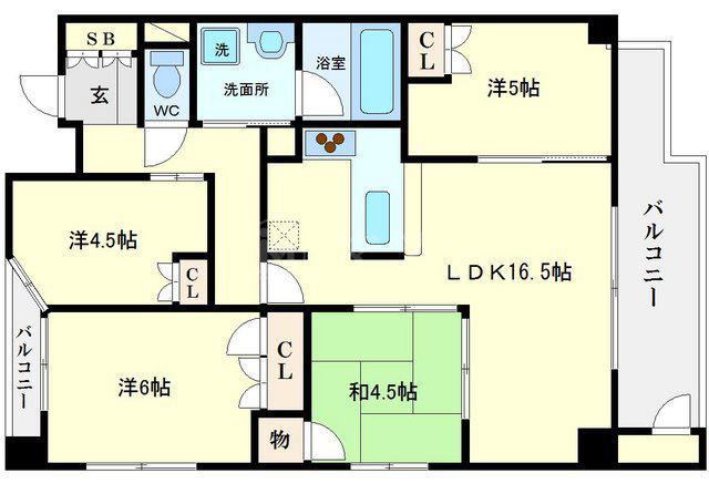 ラヴィータ日本橋(4LDK/10階)の間取り写真