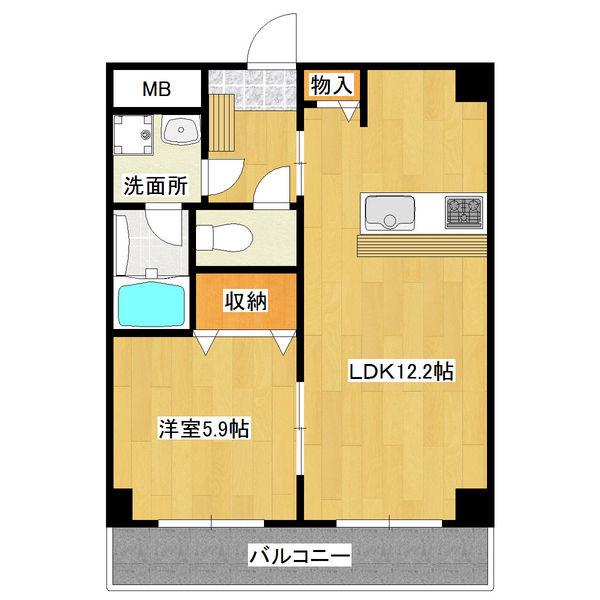 ST PLAZA FUKIAGE(1LDK/4階)の間取り写真