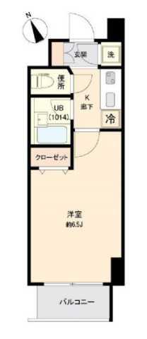 フォレシティ門前仲町(1K/7階)の間取り写真