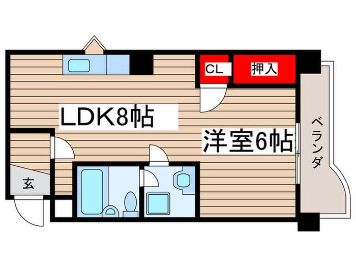 中京第3ビル(1LDK/3階)の間取り写真