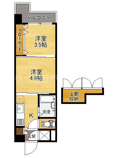 NO55WES.PROJECT博多(2K/11階)の間取り写真