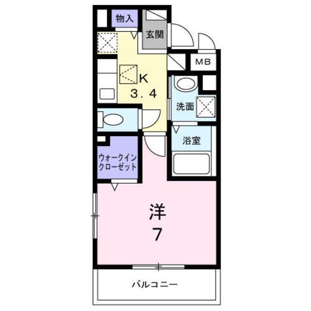 リッシュ(1K/1階)の間取り写真