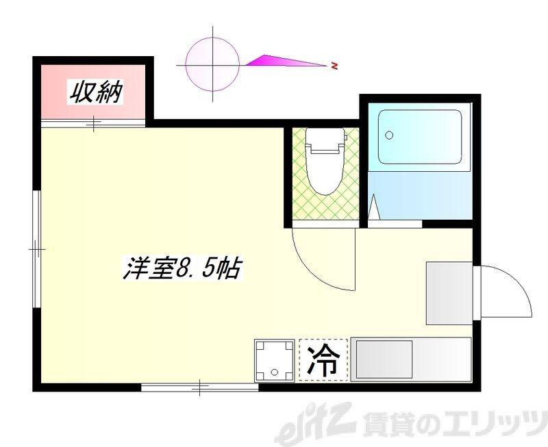 石田コーポ(ワンルーム/3階)の間取り写真