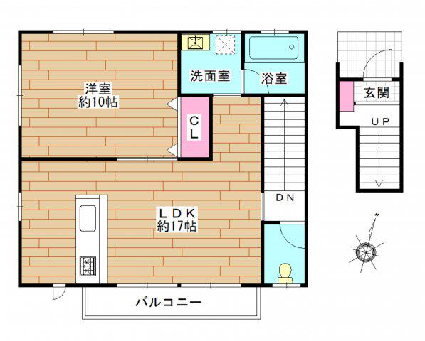 アリエッタ(1LDK/2階)の間取り写真