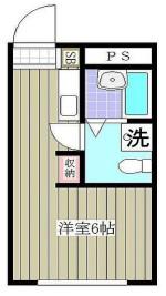 VILLA ANGE(ワンルーム/3階)の間取り写真