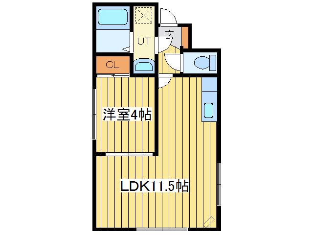 クリスタルパレス(1LDK/3階)の間取り写真