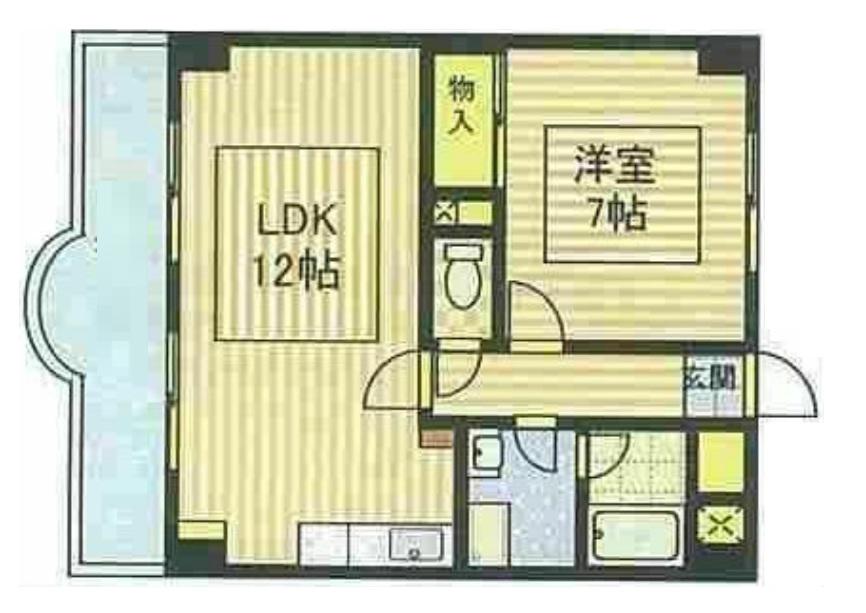 ライフ北梅田(1LDK/3階)の間取り写真