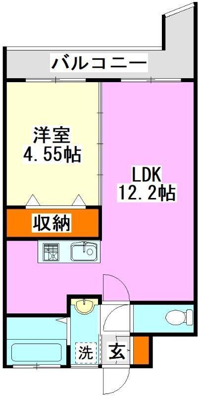 IL PALAZZO DEL SOLE (1LDK/3階)の間取り写真