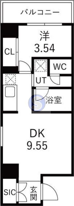 京福電鉄嵐山本線 嵐電天神川駅 徒歩13分 7階建 築1年(1DK/5階)の間取り写真