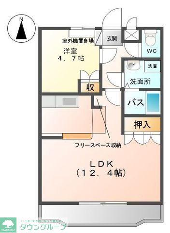 ルミナスハイム(1LDK/2階)の間取り写真