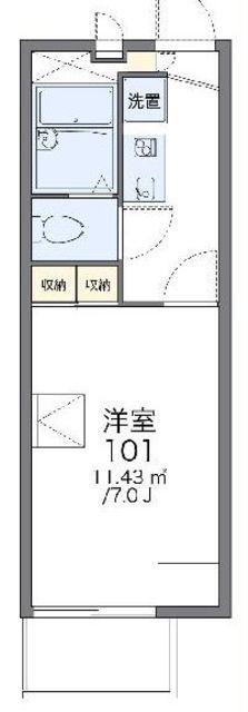 レオパレスエスト久が原(1K/2階)の間取り写真