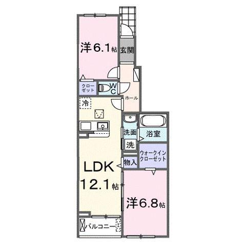 アンシャンテ(2LDK/1階)の間取り写真