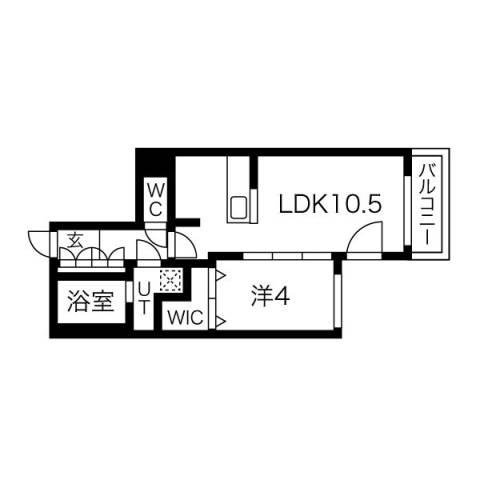 MOCA(1LDK/2階)の間取り写真