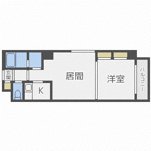 アルカディア33(1LDK/4階)の間取り写真