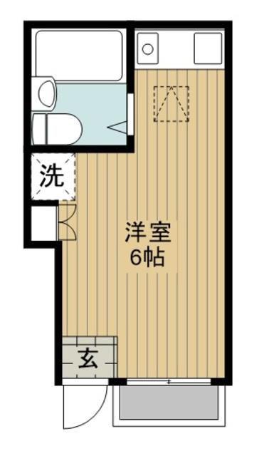 アルシオン(ワンルーム/1階)の間取り写真
