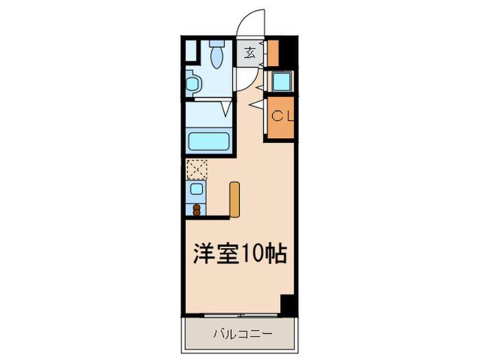 ハウトン古門戸(ワンルーム/6階)の間取り写真
