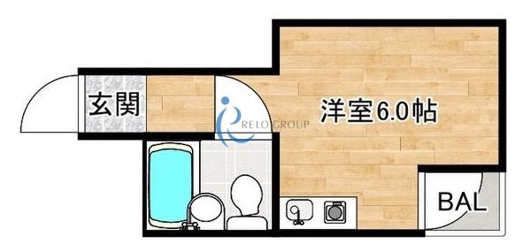 ビューパレー小路(ワンルーム/3階)の間取り写真