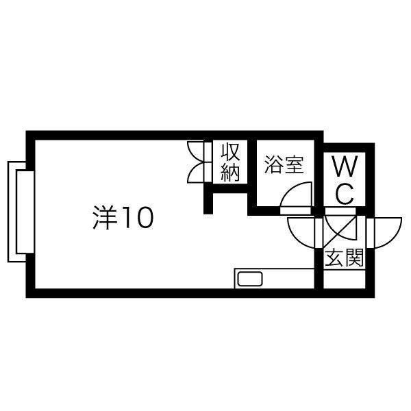 デグネス札幌(ワンルーム/4階)の間取り写真