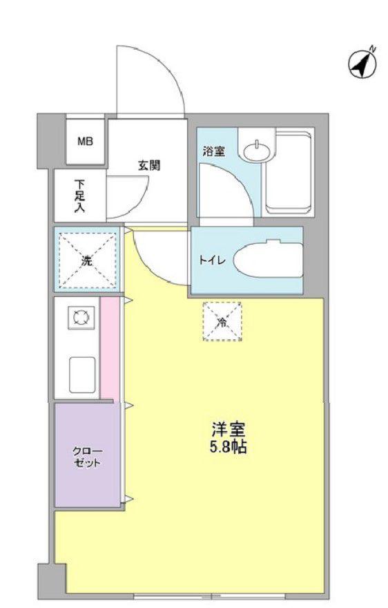 ESY表参道(ワンルーム/2階)の間取り写真