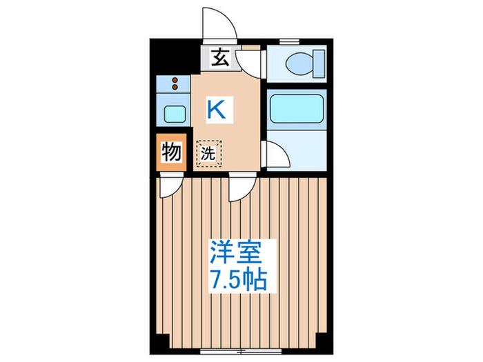 NITTO21弐番館(1K/3階)の間取り写真