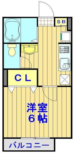 ボンセジュール(1K/1階)の間取り写真