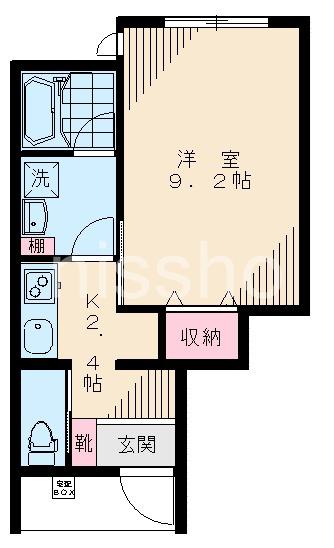 家政ハイツ八番館(1K/1階)の間取り写真