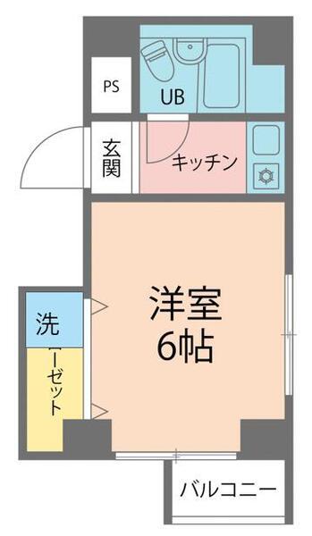 第2藤ビル(ワンルーム/2階)の間取り写真