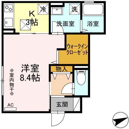 コーポ・マルマサ III(1K/1階)の間取り写真