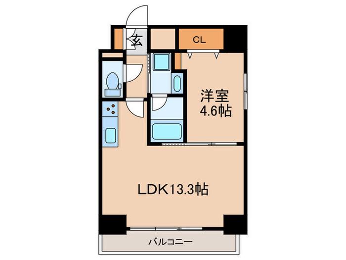 CHERBOURG FUCHU(1LDK/2階)の間取り写真