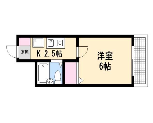 SANCTUARY I(1K/7階)の間取り写真