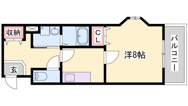 ネオクオーツ幸弐番館(1K/3階)の間取り写真