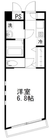 国府台3番館(1K/1階)の間取り写真